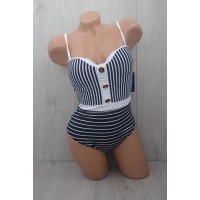 Суцільний купальник в смужку №14-120, 38-46 розмір