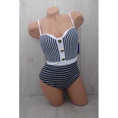 Суцільний купальник в смужку №14-120, 38-46 розмір