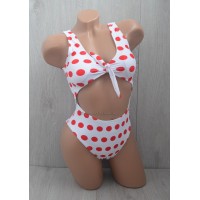 Суцільний купальник в горох №14-121, 36-42 розмір