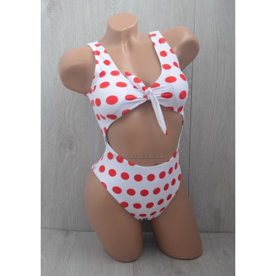 Суцільний купальник в горох №14-121, 36-42 розмір