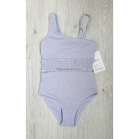 Суцільний дитячий купальник в рубчик, 28-36 розмір