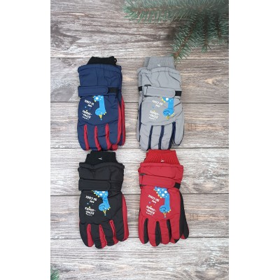 Балонові рукавиці на хутрі мікс хлоп/дівч №12-79, 5-8 років