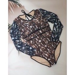 Жіночий суцільний купальник з SPF-35 захистом №14-327, 52-60 розм. 