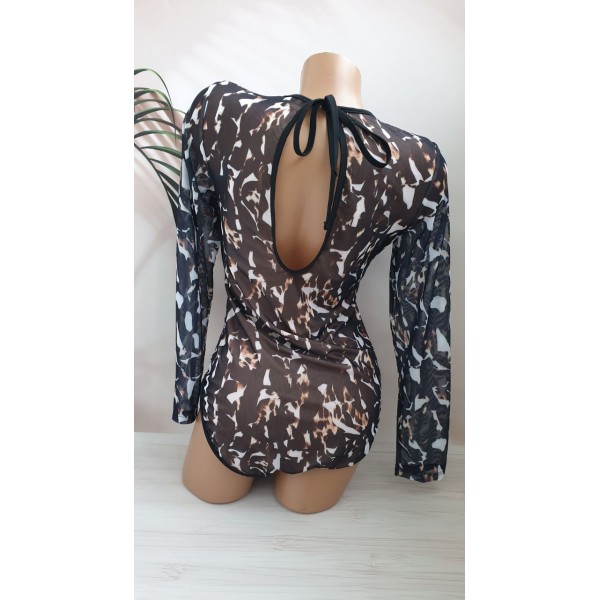 Жіночий суцільний купальник з SPF-35 захистом №14-327, 52-60 розм. 