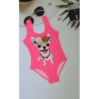 Суцільний купальник з собачкою, 28-36 розмір