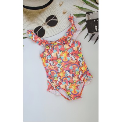 Дитячий суцільний купальник глянцевий, 28-36 розмір