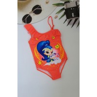 Дитячий суцільний купальник з принцесою, 4-12 років