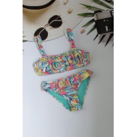 Дитячий глянцевий купальник з єдинорогом, 4-12 років