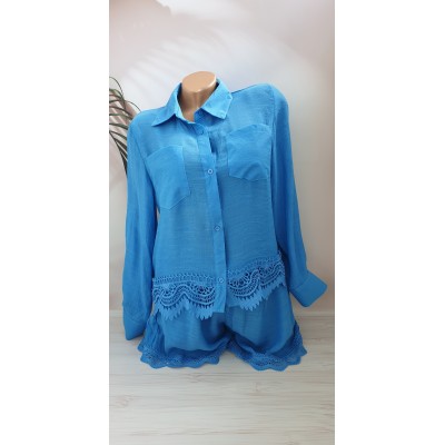 Пляжний костюм - сорочка+шорти №220, 44-50 розм.