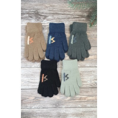 Одинарні рукавиці для хлопчиків №3-23, 8-12 років