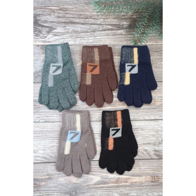 Одинарні рукавиці для хлопчиків №3-24, 6-9 років
