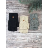 Жіночі рукавиці-мітенки одинарні №3-30