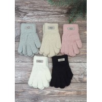 Одинарні рукавиці тедді для дівчаток №8-021, 6-10 років