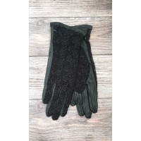 Жіночі шкіряні рукавиці з гіпюром