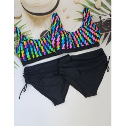 Жіночий купальник з завищеною талією №13-280, 48-56 розм.