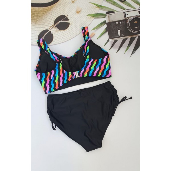 Жіночий купальник з завищеною талією №13-280, 48-56 розм.