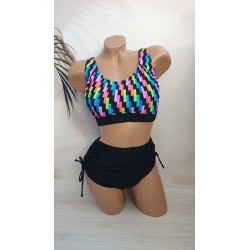 Жіночий купальник з завищеною талією №13-280, 48-56 розм.