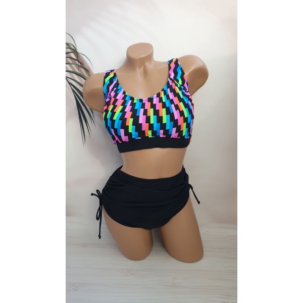 Жіночий купальник з завищеною талією №13-280, 48-56 розм.