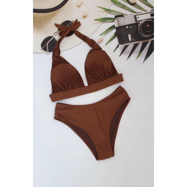 Жіночий купальник за шию №13-285, 42-50 розм.