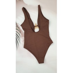 Молодіжний суцільний купальник в рубчик №14-330, 38-46 розм.