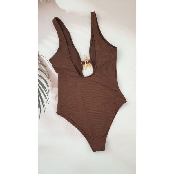 Молодіжний суцільний купальник в рубчик №14-330, 38-46 розм.