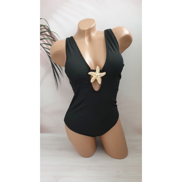 Молодіжний суцільний купальник в рубчик №14-330, 38-46 розм.