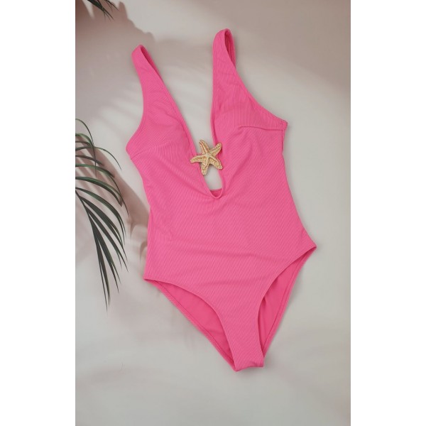 Молодіжний суцільний купальник в рубчик №14-330, 38-46 розм.