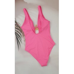 Молодіжний суцільний купальник в рубчик №14-330, 38-46 розм.