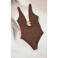 Молодіжний суцільний купальник в рубчик №14-330, 38-46 розм.