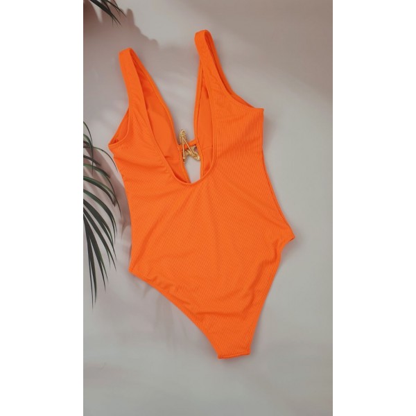 Молодіжний суцільний купальник в рубчик №14-330, 38-46 розм.