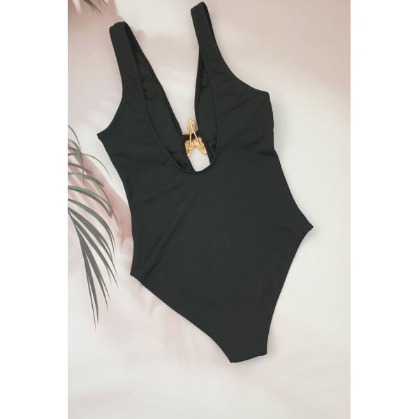 Молодіжний суцільний купальник в рубчик №14-330, 38-46 розм.