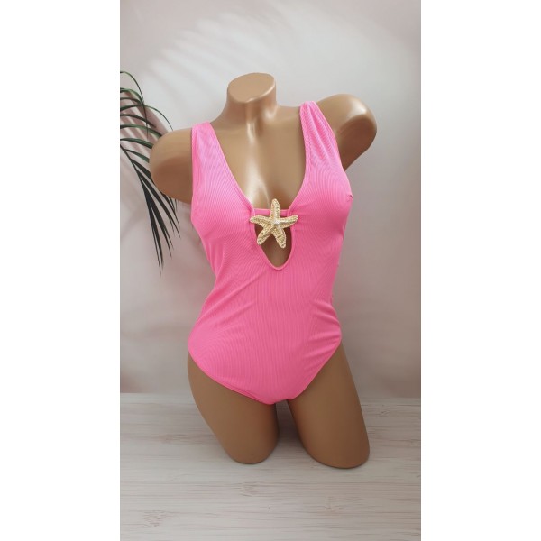 Молодіжний суцільний купальник в рубчик №14-330, 38-46 розм.