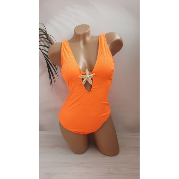 Молодіжний суцільний купальник в рубчик №14-330, 38-46 розм.