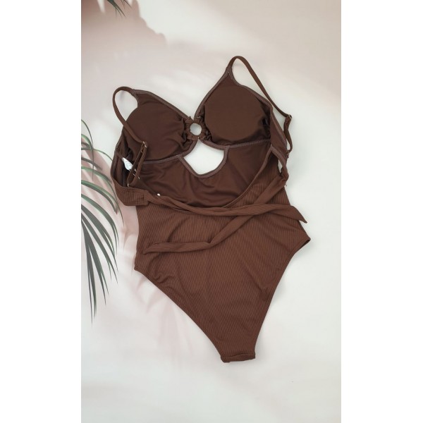 Молодіжний суцільний купальник в рубчик №14-331, 38-46 розм.