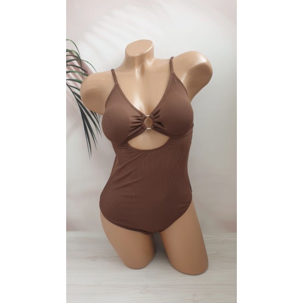 Молодіжний суцільний купальник в рубчик №14-331, 38-46 розм.