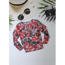 Кофтинка для пляжу з SPF-35 захистом для дівчаток №14-337, 28-36 розм.