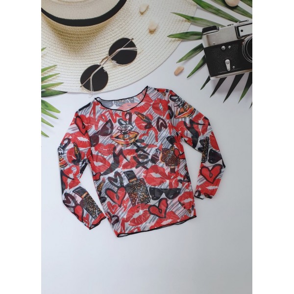 Кофтинка для пляжу з SPF-35 захистом для дівчаток №14-337, 28-36 розм.