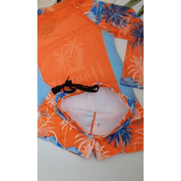 Набір - кофтинка для пляжу з SPF-35 захистом+купальні боксери для хлопчиків №14-338, 28-36 розм.