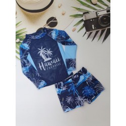 Набір - кофтинка для пляжу з SPF-35 захистом+купальні боксери для хлопчиків №14-338, 28-36 розм.