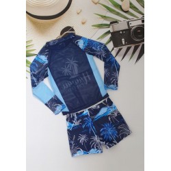 Набір - кофтинка для пляжу з SPF-35 захистом+купальні боксери для хлопчиків №14-338, 28-36 розм.