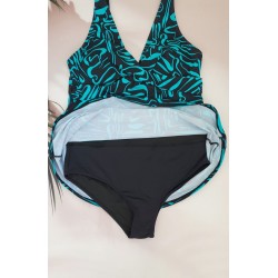 Жіночий суцільний купальник платтям №D383, 48-56 розм.