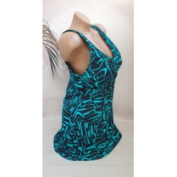 Жіночий суцільний купальник платтям №D383, 48-56 розм.