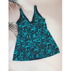 Жіночий суцільний купальник платтям №D383, 48-56 розм.