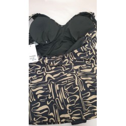 Жіночий суцільний купальник платтям №D383, 48-56 розм.