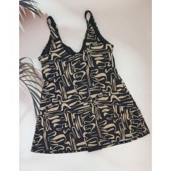 Жіночий суцільний купальник платтям №D383, 48-56 розм.