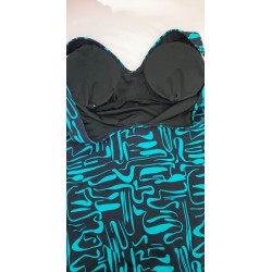 Жіночий суцільний купальник платтям №D383, 48-56 розм.