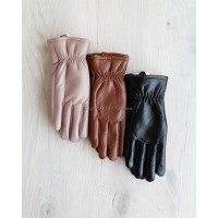 Жіночі рукавиці з еко шкіри на хутрі