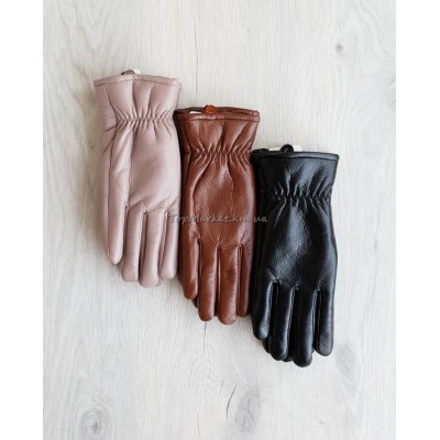 Жіночі рукавиці з еко шкіри на хутрі