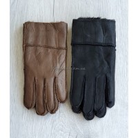 Дитячі рукавиці з дублянки на хутрі, 5-7 років