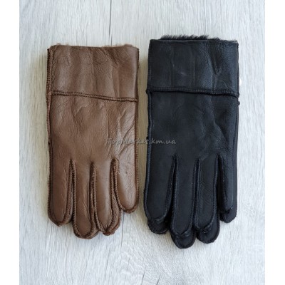 Дитячі рукавиці з дублянки на хутрі, 5-7 років